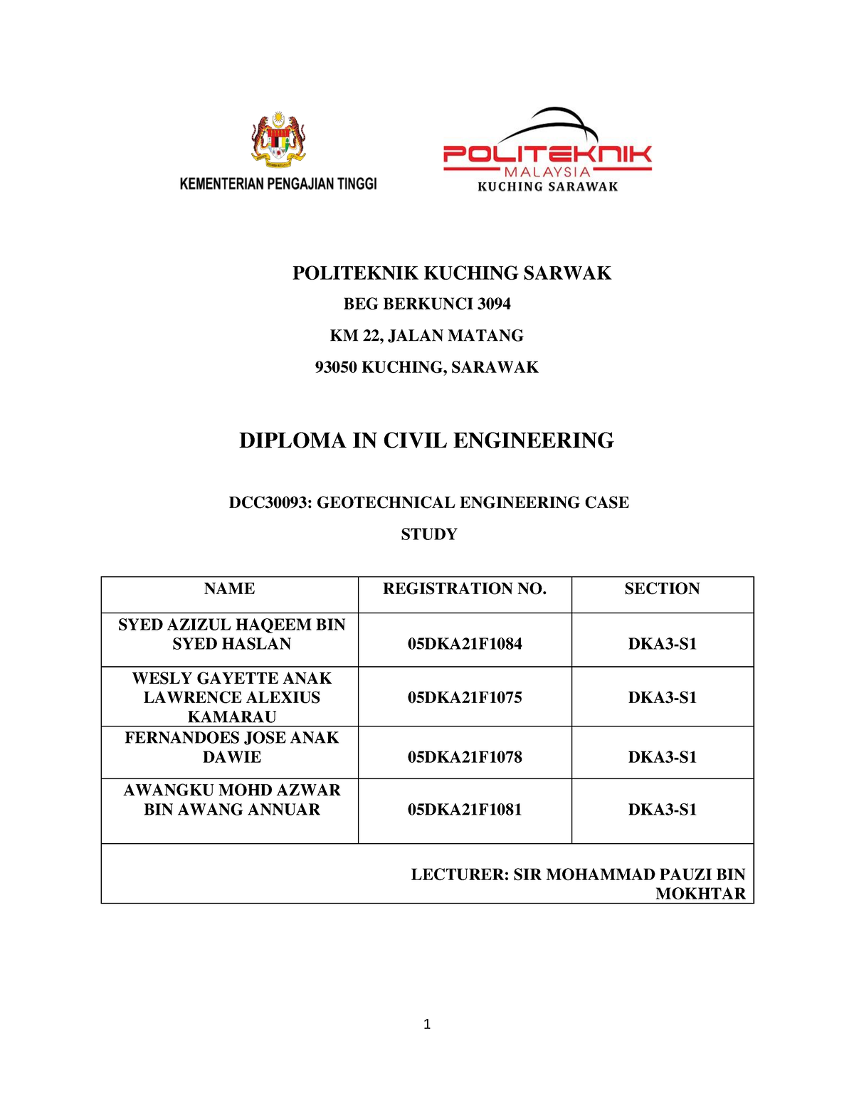 case study geotechnical engineering politeknik