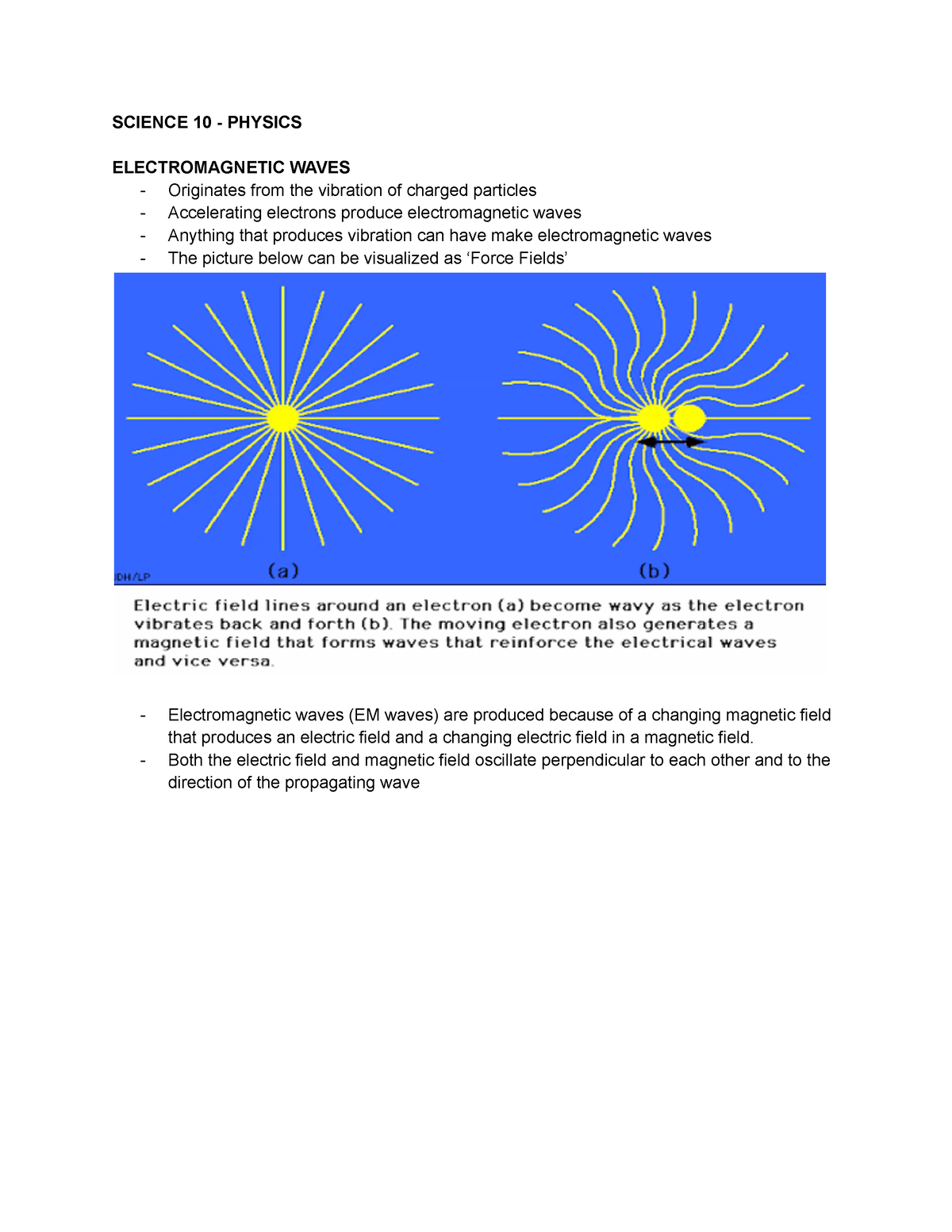 Physics Notes (EM Waves - Motors And Generators) - SCIENCE 10 - PHYSICS ...