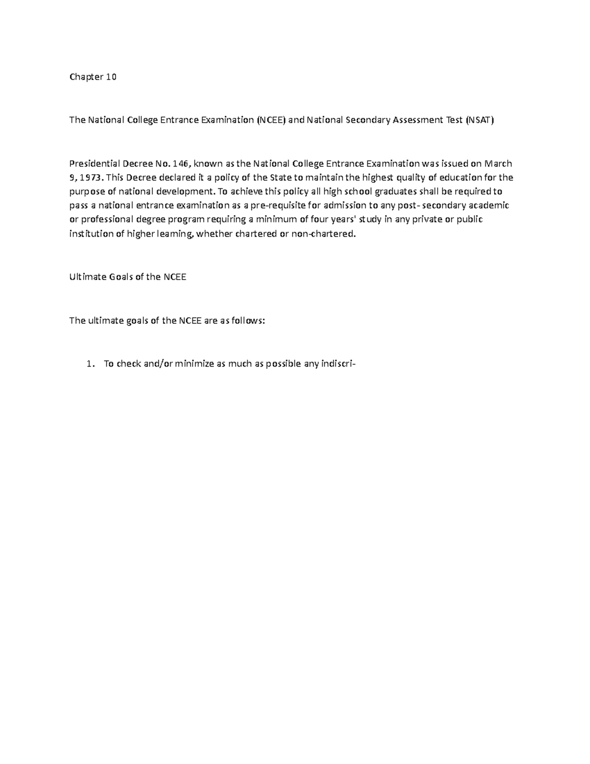 chapter-10-research-chapter-10-the-national-college-entrance