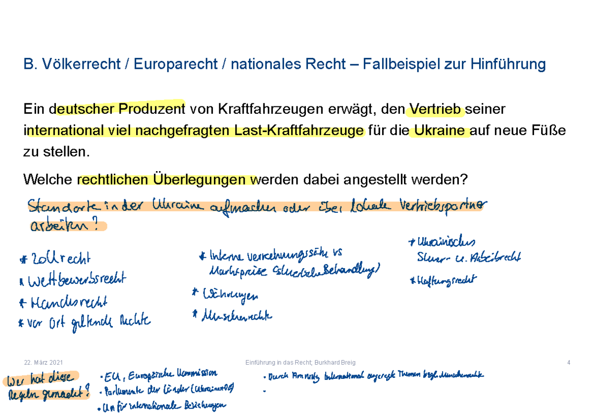 Skript Recht B V Lkerrecht Europarecht Nationales Recht Fallbeispiel Zur