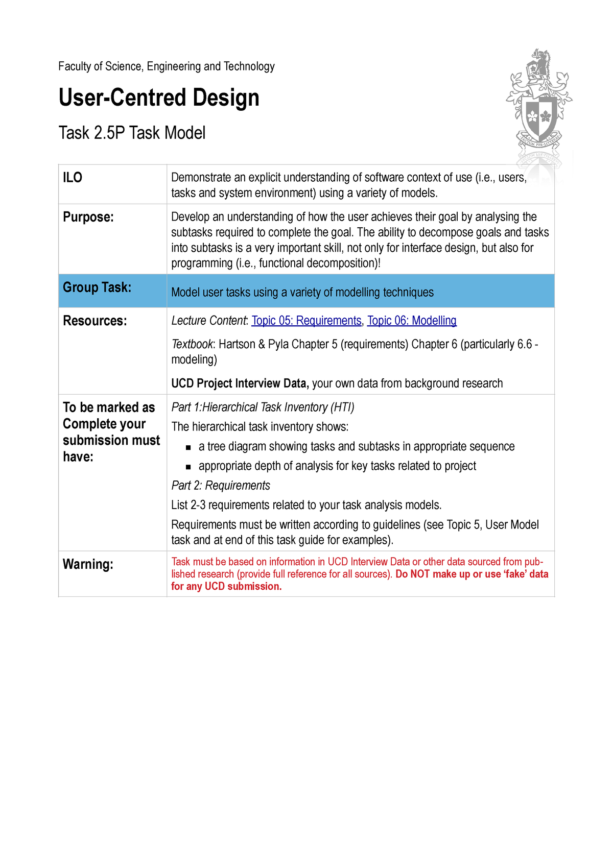 ucd assignment guidelines