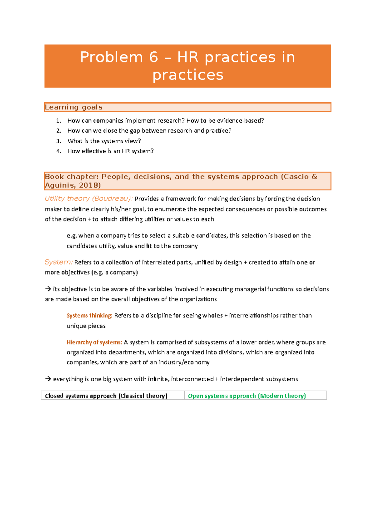 Problem 6 – HR practices in practices - Problem 6 – HR practices in ...