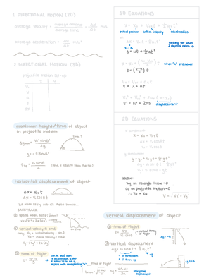 PHYS102A Formula Sheet: work, energy, power - Work FORMULAS unit J N m ...