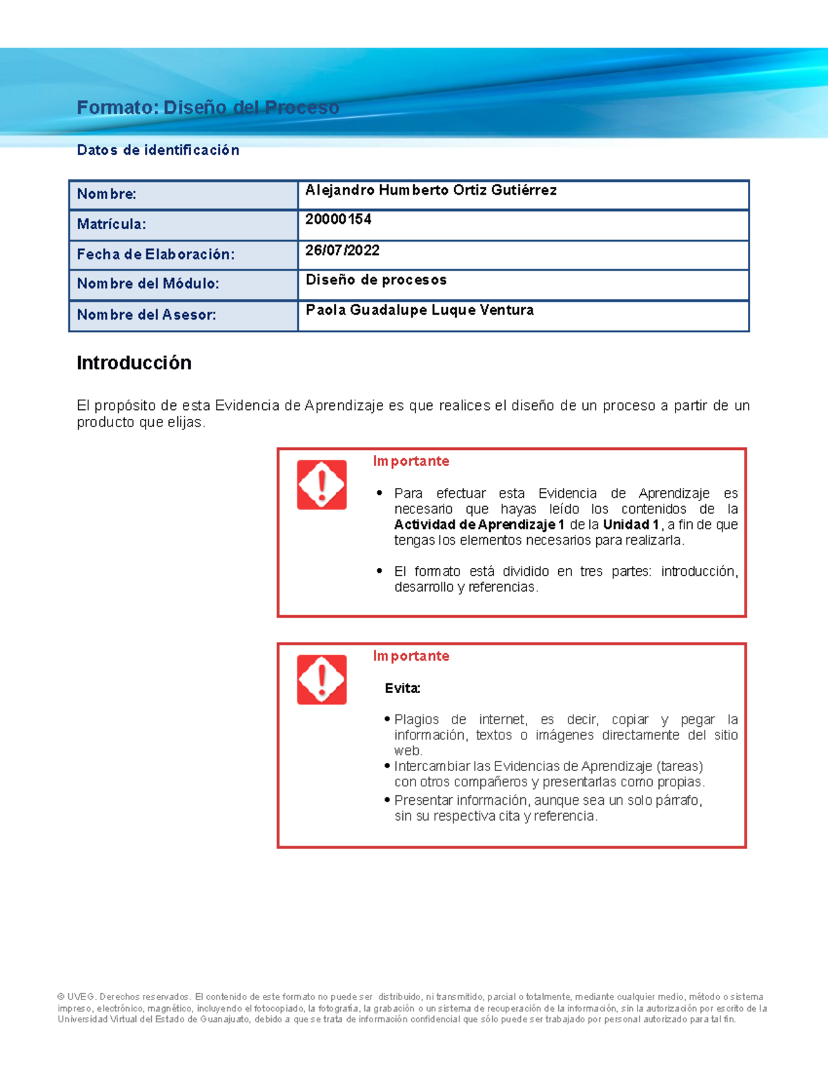 Ortiz Alejandro EA2 DP - Actividad De La Materia Diseño De Procesos ...