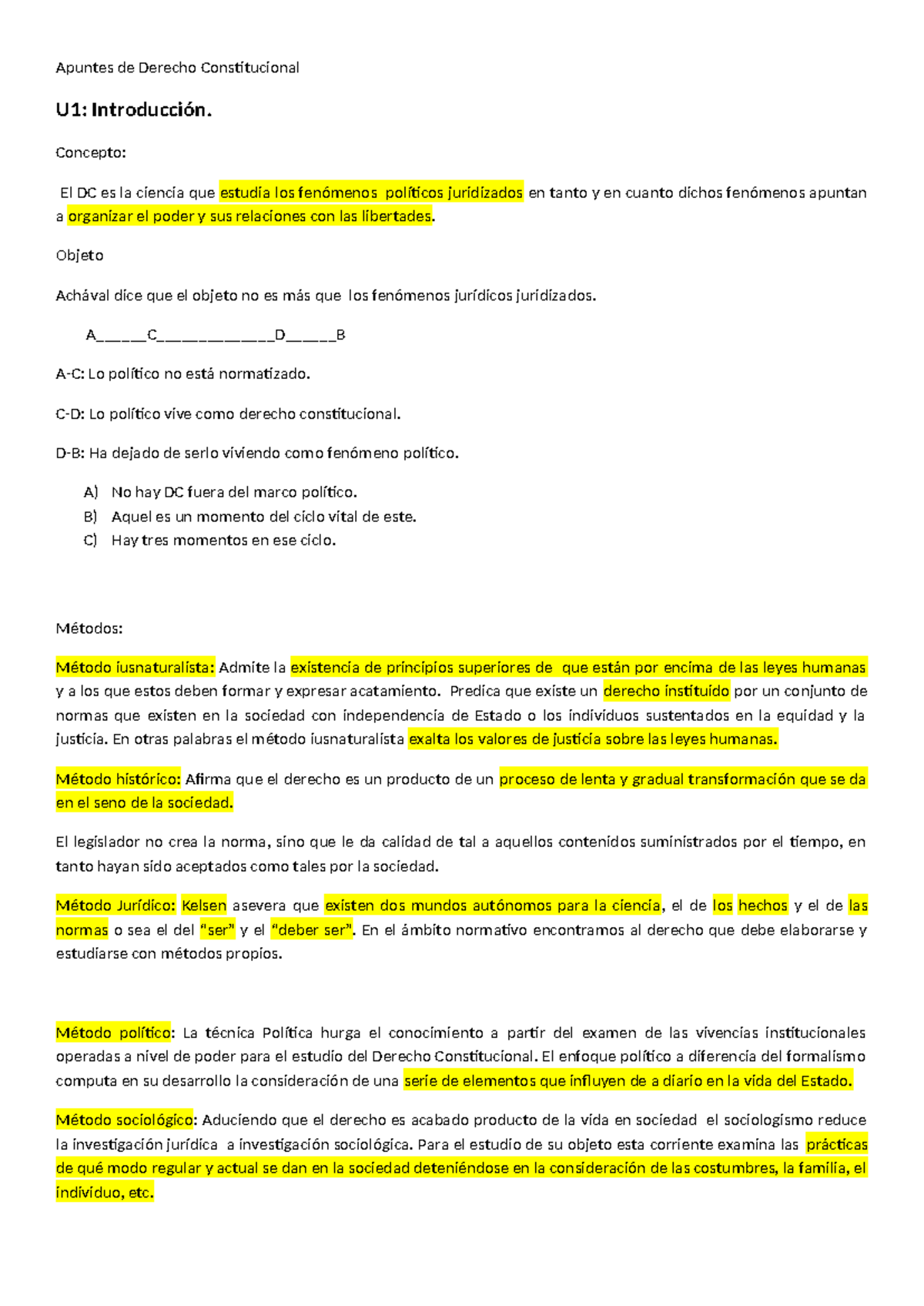 Final Constitucional - Apunte - Apuntes de Derecho Constitucional U1 ...