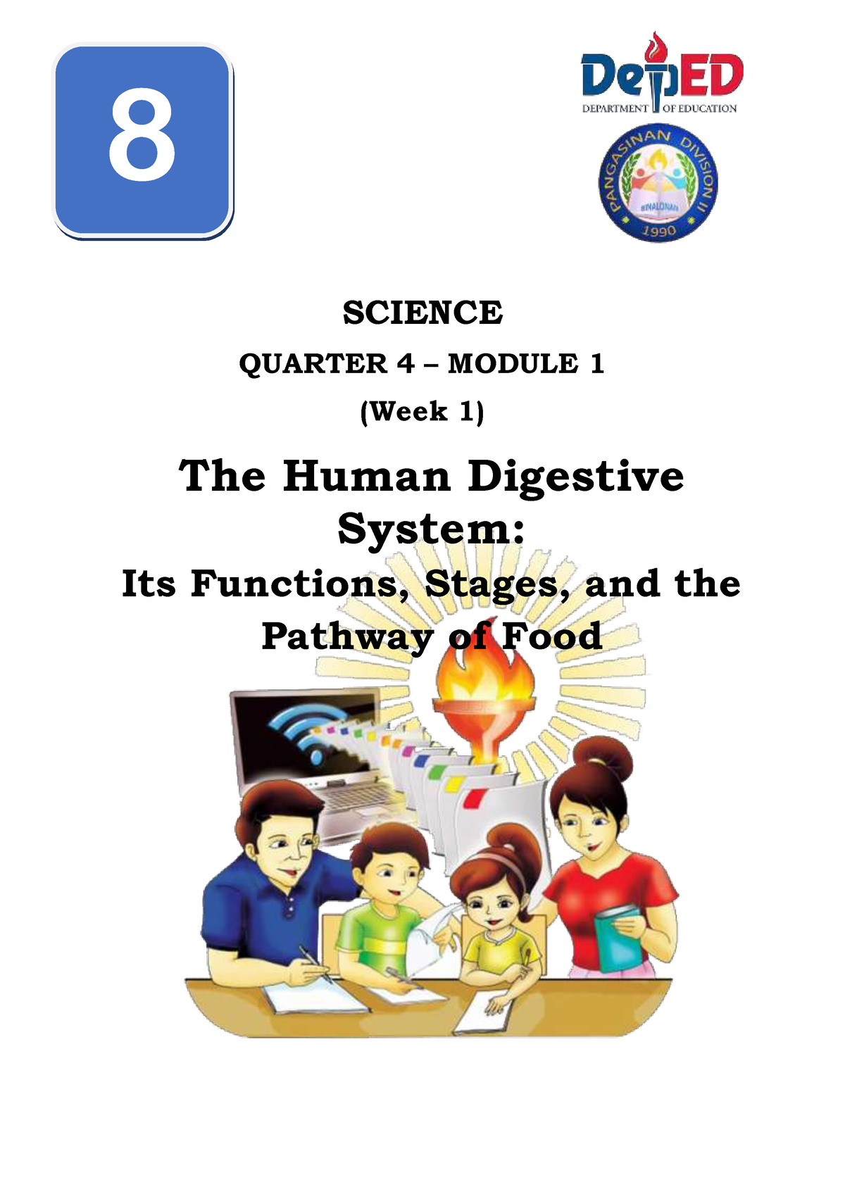 Science 8 Q4 W1 Module Science Quarter 4 Module 1 Week 1 8 The Human Digestive System 7117
