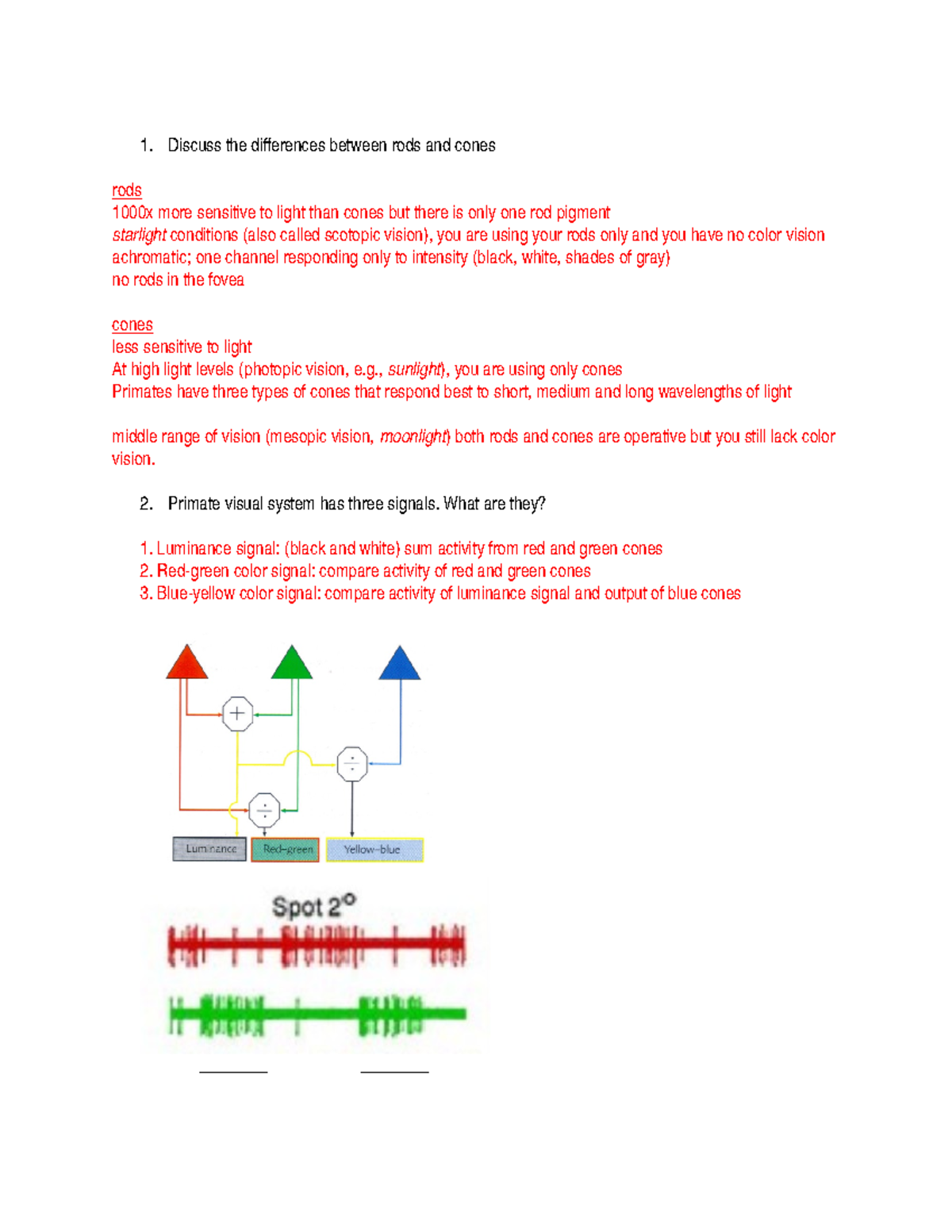 Tutoring 5 answers Discuss the differences between rods and