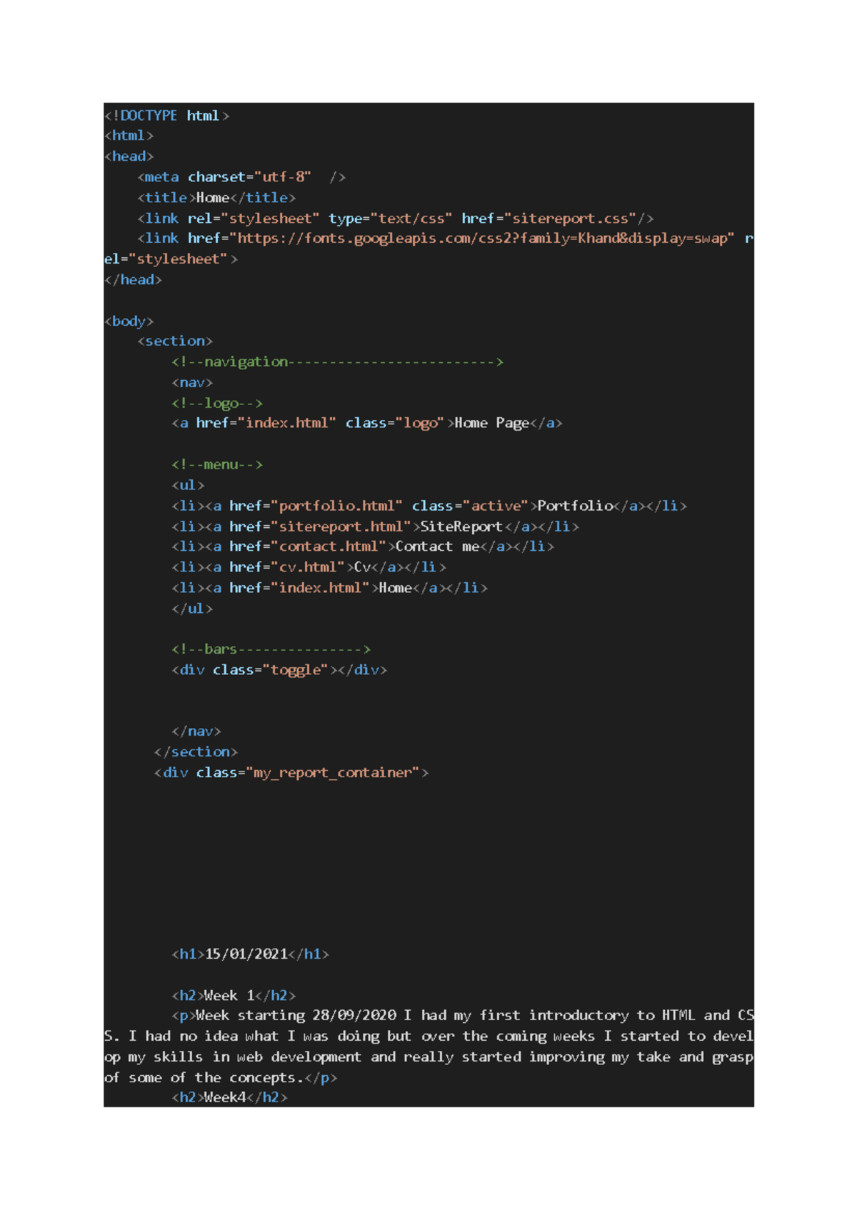Source code document - fdd - Home Home Page Portfolio SiteReport ...