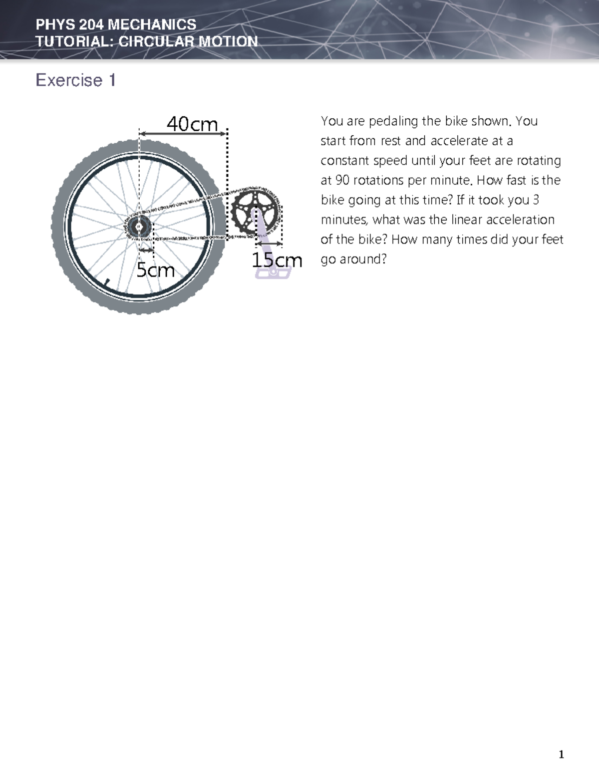 Lecture 6 - Circular Motion - Tutorial - PHYS 204 - Concordia - Studocu