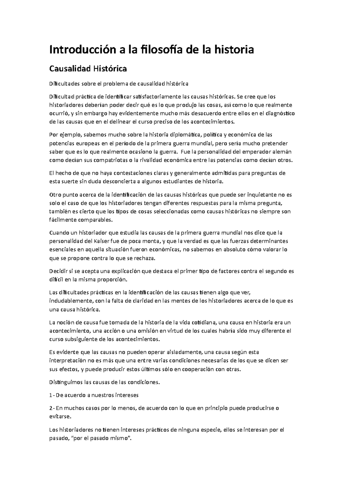 Introducción a la filosofía de la historia - Introducción a la ...