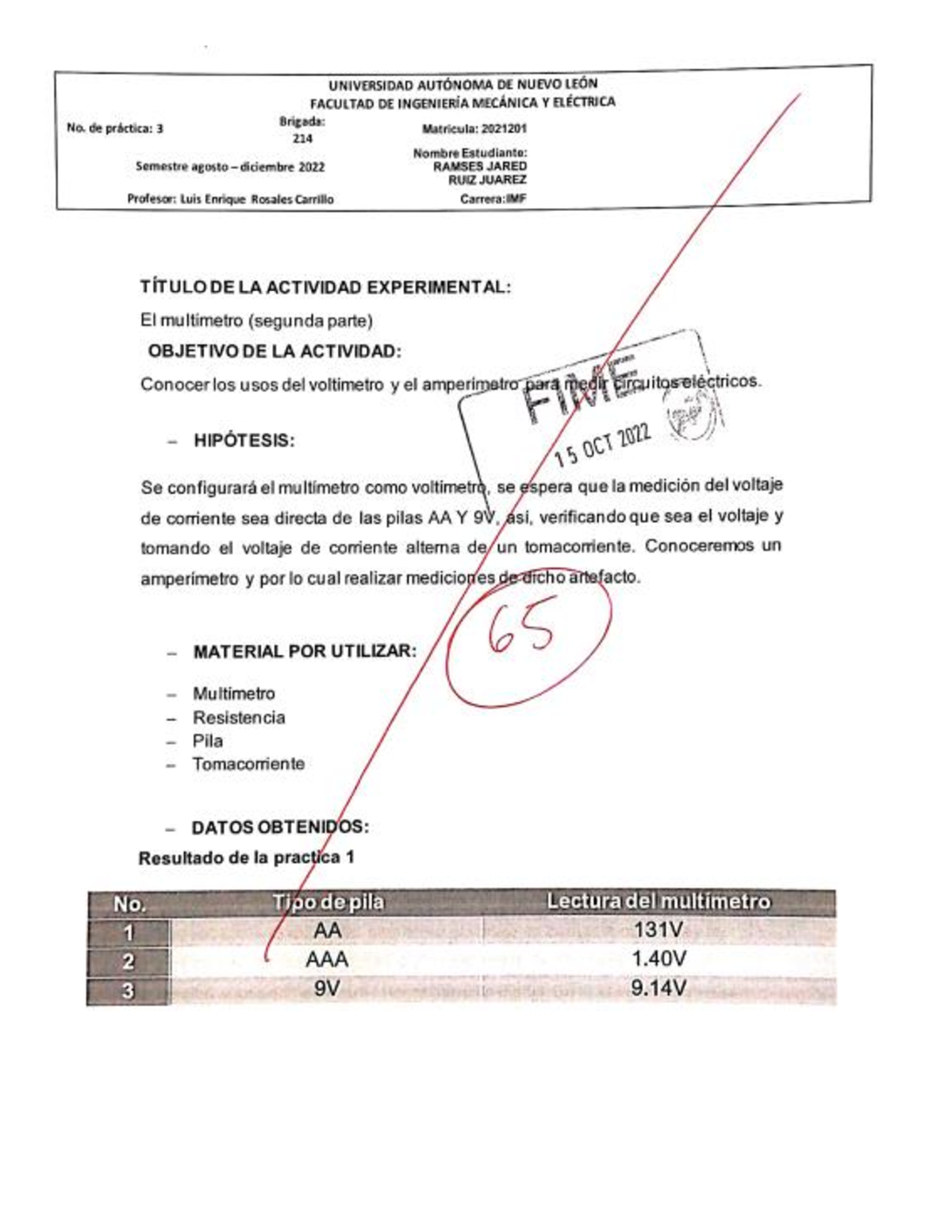 Practica 3 FIS3 - lab 3 fis 3 - Laboratorio Fisica 3 - Studocu