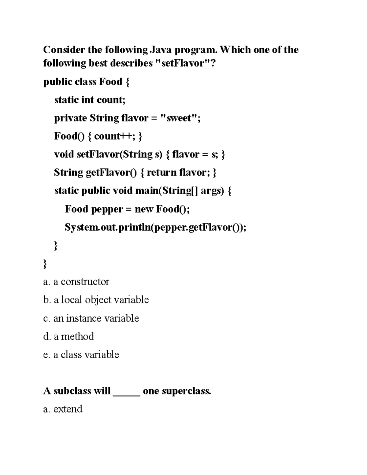 Final Exam - Lecture Notes 1,2,3,4,5,6,7,8,9 - Consider The Following ...