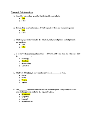 MED TERM Quiz 2 - Quiz With Answers On Chapter 2 - Chapter 2 Quiz ...