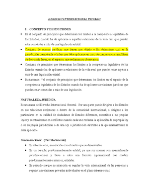 Resumen DE Derecho Internacional Privado - Segundo Parcial - 2023 ...