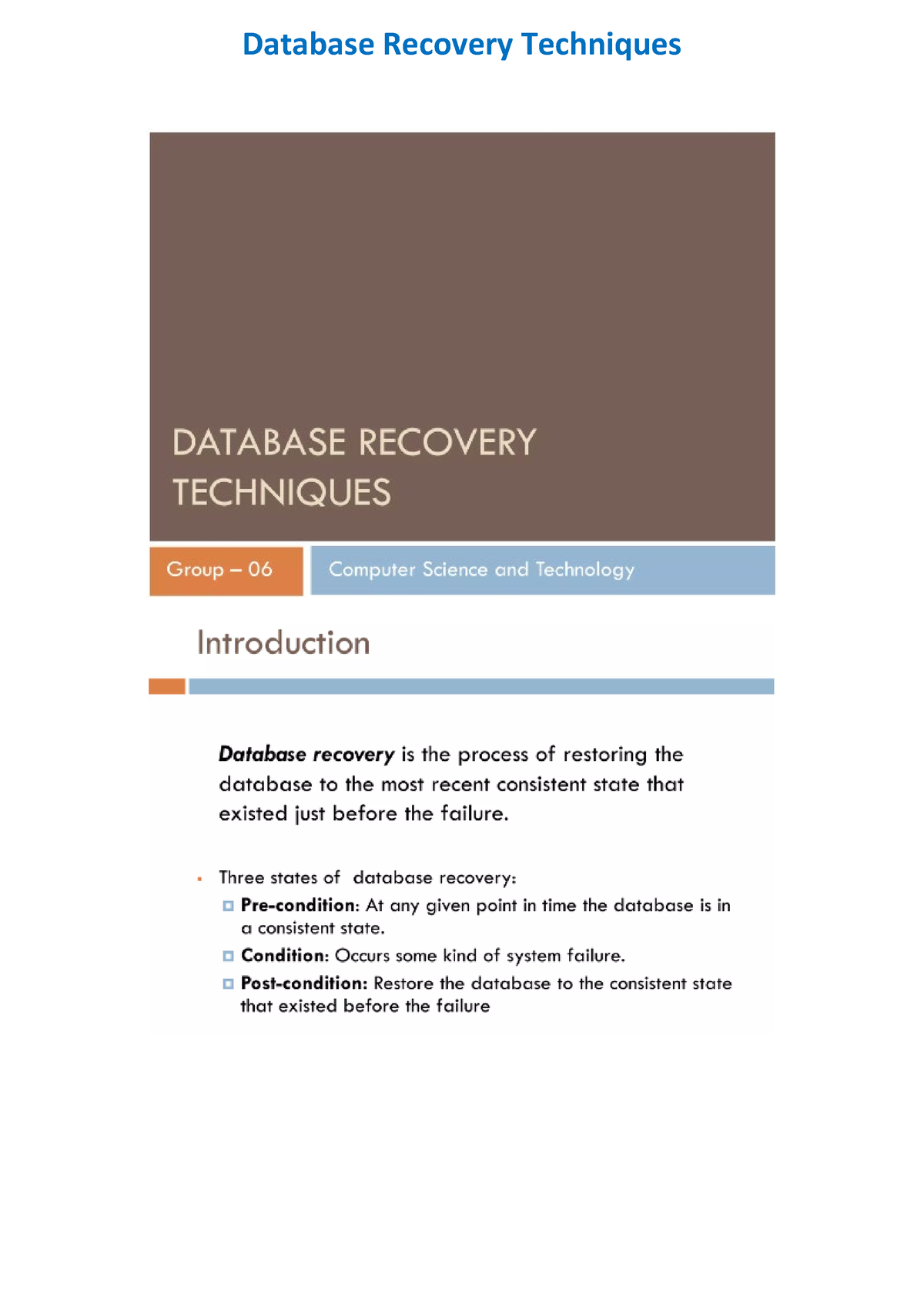 lec4-dbam-recovery-techniques-in-dbms-database-recovery-techniques