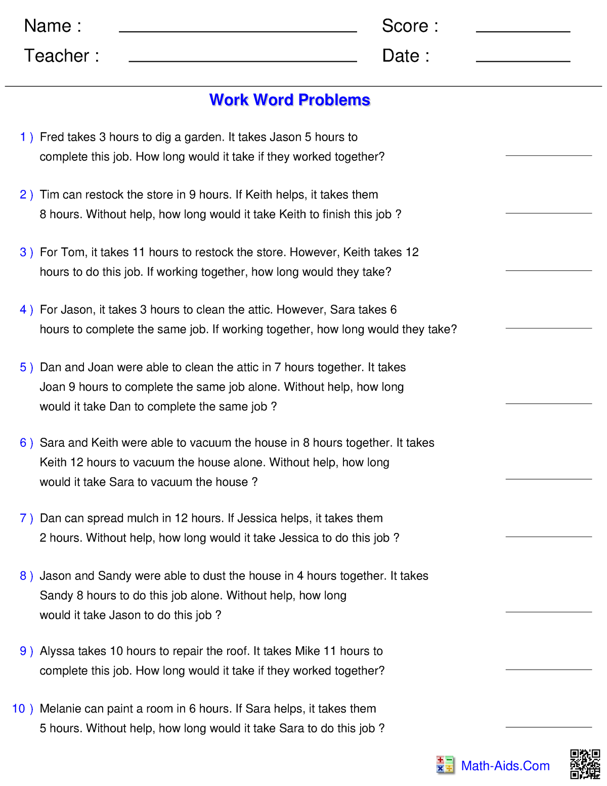 5 - This is mathematic worksheet for Grade 3 students - Name : Teacher ...