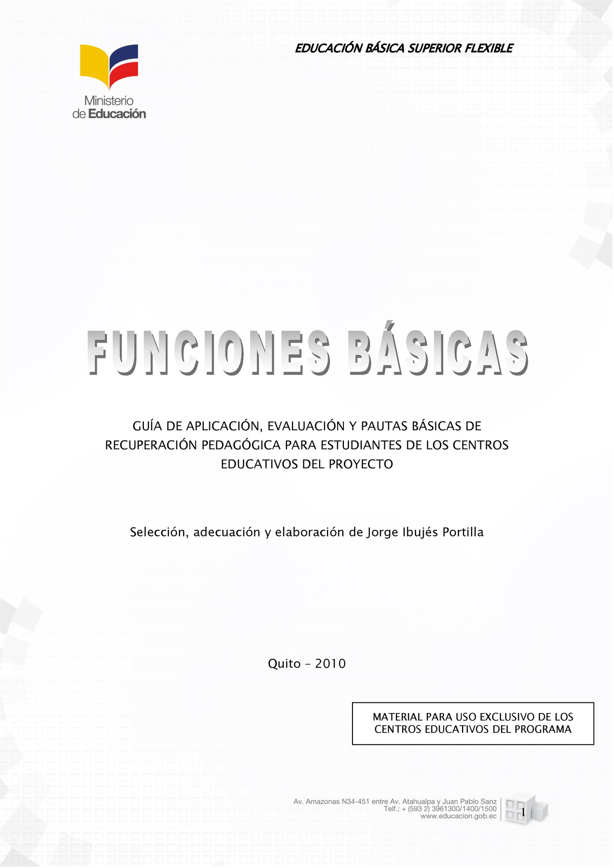 Prueba- Funciones- Basicas-ministerio De Educación - GUÕA DE APLICACI”N ...