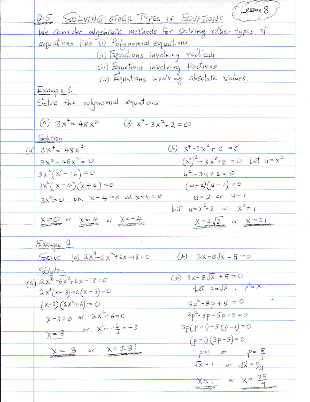 MAT111 - Lesson 8 - By Dr Tshelametse - a'5 L-vr Ncl sft$P-? oi