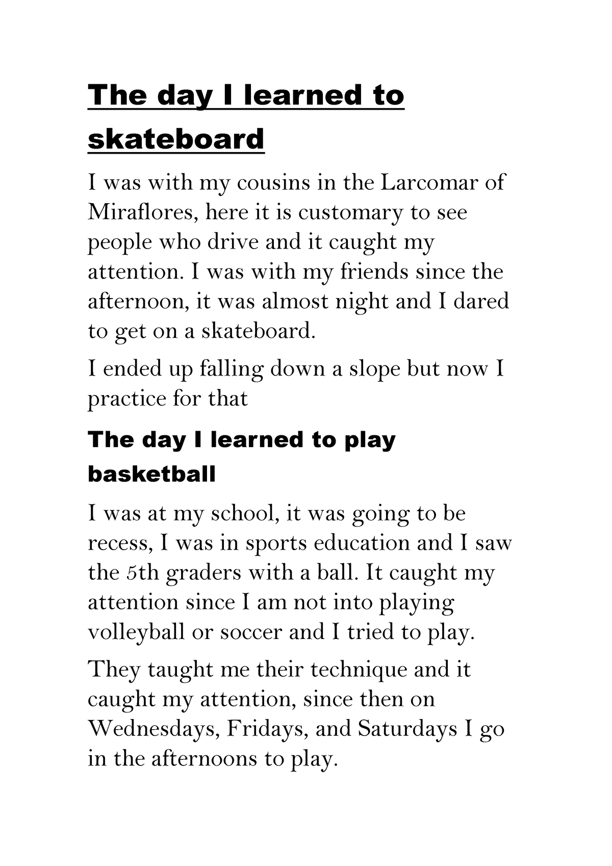 skateboarding essay