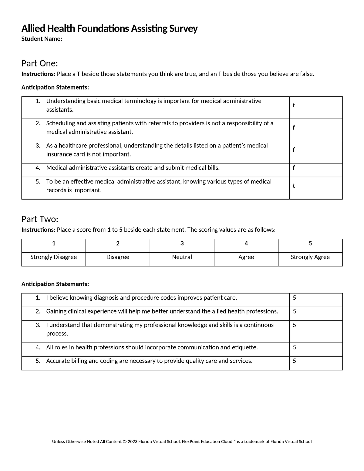 Allied health foundations assessment survey - Allied Health Foundations ...