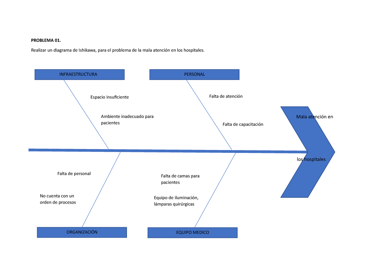 Diagrama De Ishikawa Problema 01 Realizar Un Diagrama De Ishikawa Para El Problema De La