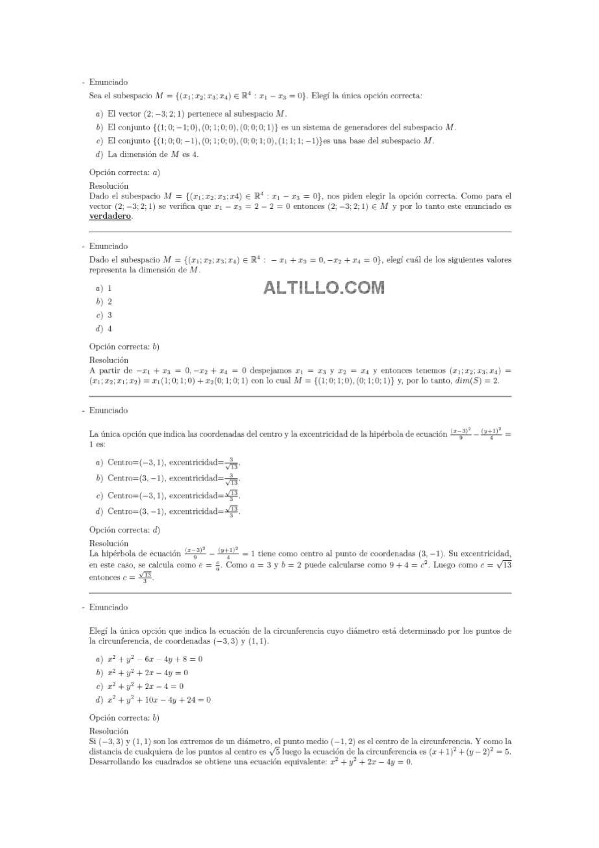 Algebra 1 Parcial B - Álgebra - Studocu