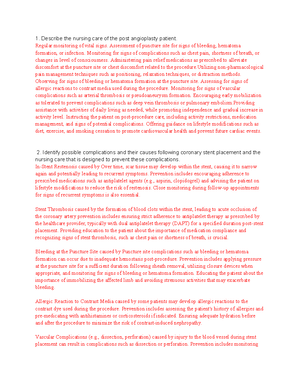 Med Surg 3 Exam 4 Study Guide - Med Surg 3 Exam 4 Ch 6, 49 7 stress, 11 ...