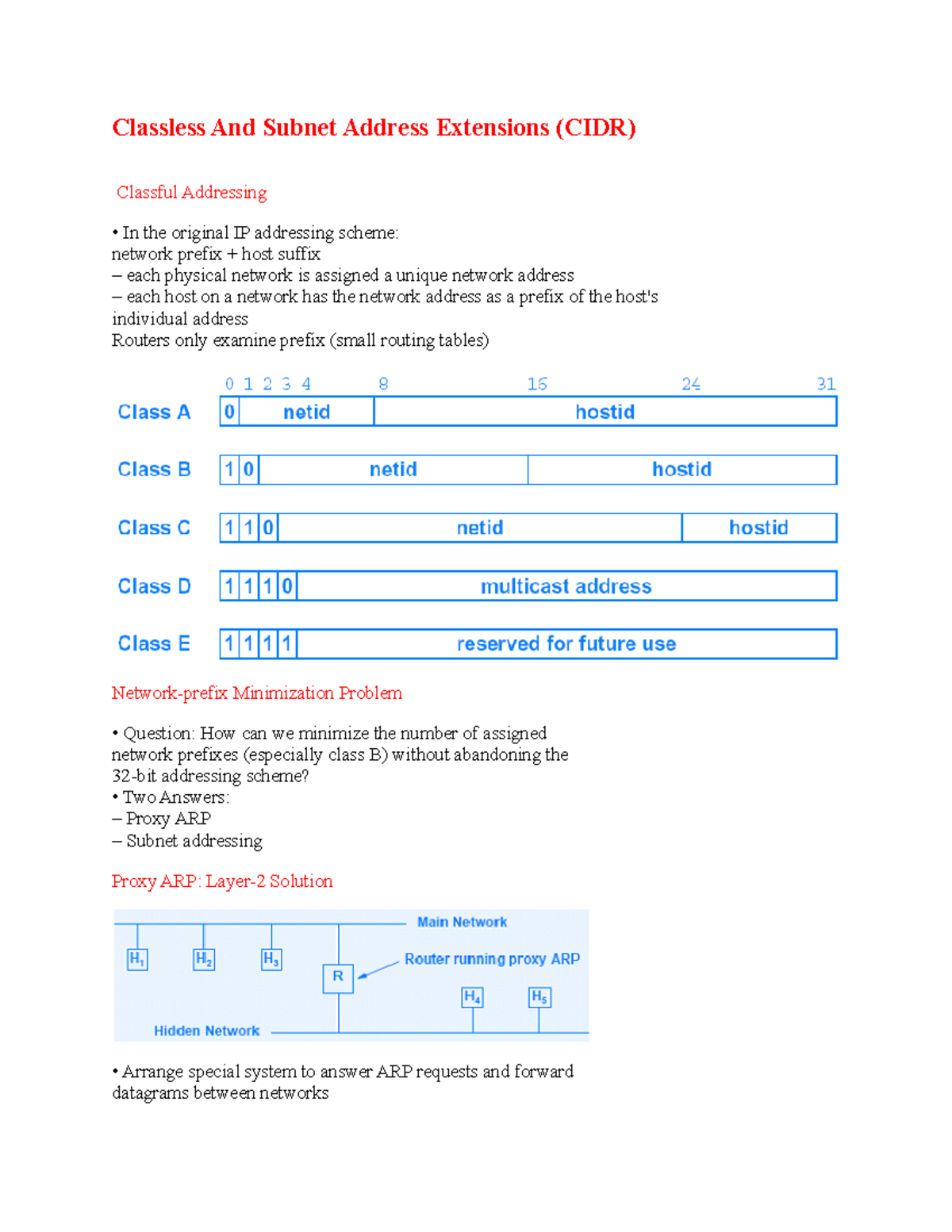 CIDR - CIDR Explained Note - Classless And Subnet Address Extensions ...