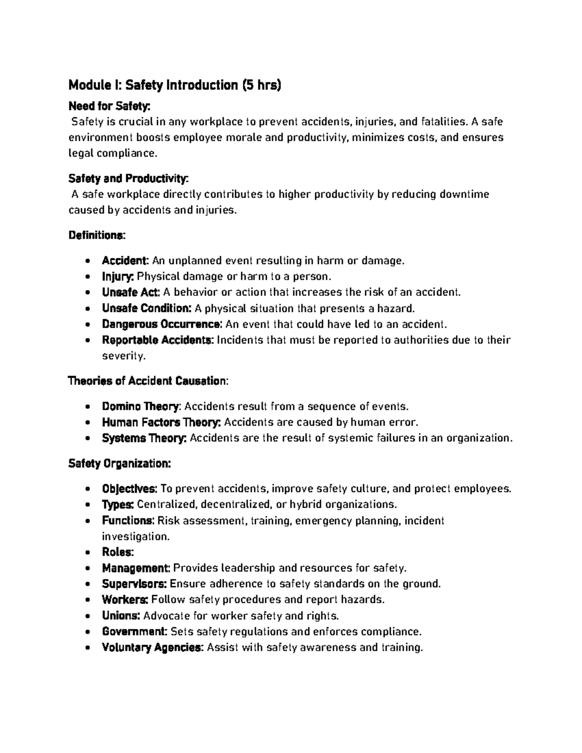 ISE Syllabus Detailed - Module I: Safety Introduction (5 hrs) Need for ...