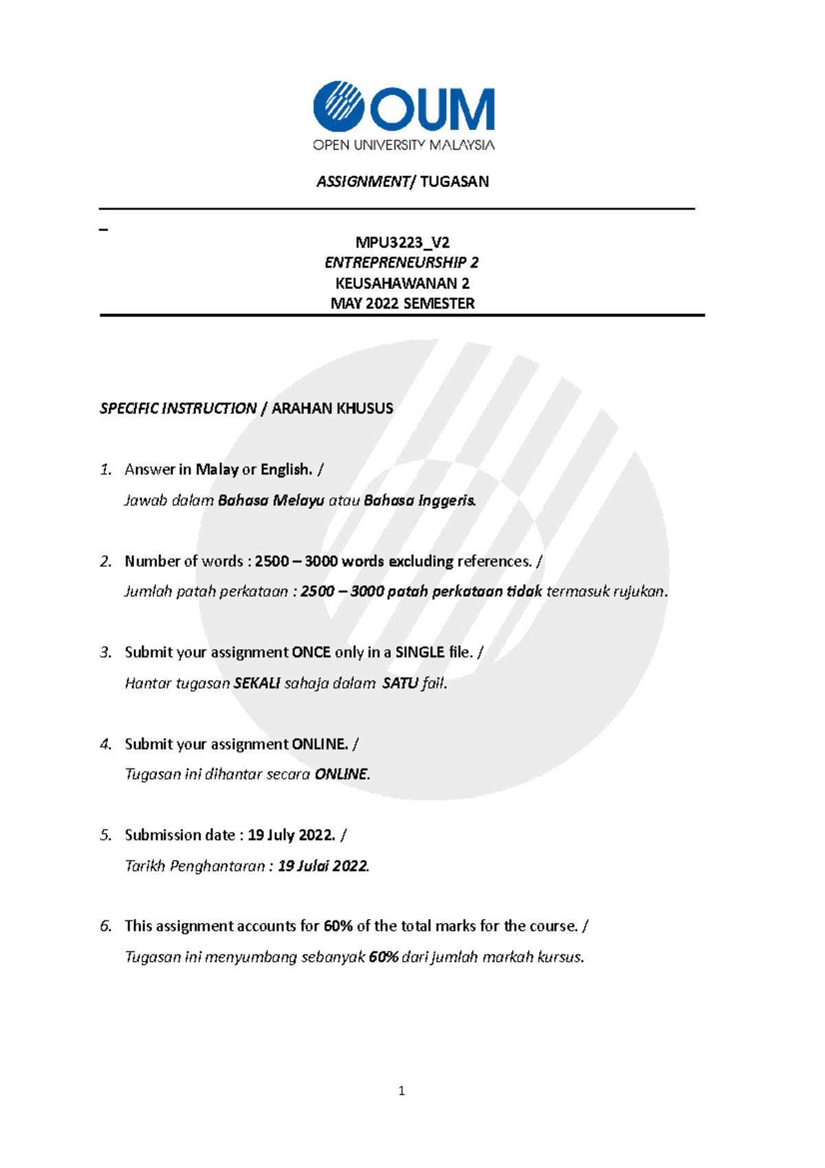55932 - templates - ASSIGNMENT/ TUGASAN - Studocu