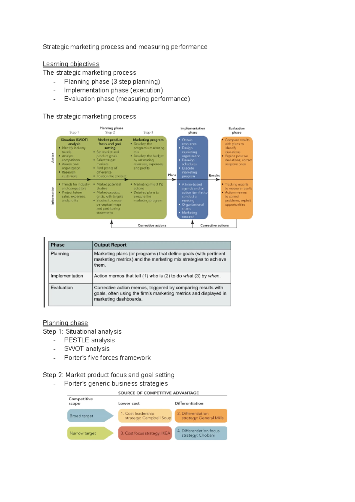 Lecture 14 Notes - Marketing Management - Strategic marketing process ...