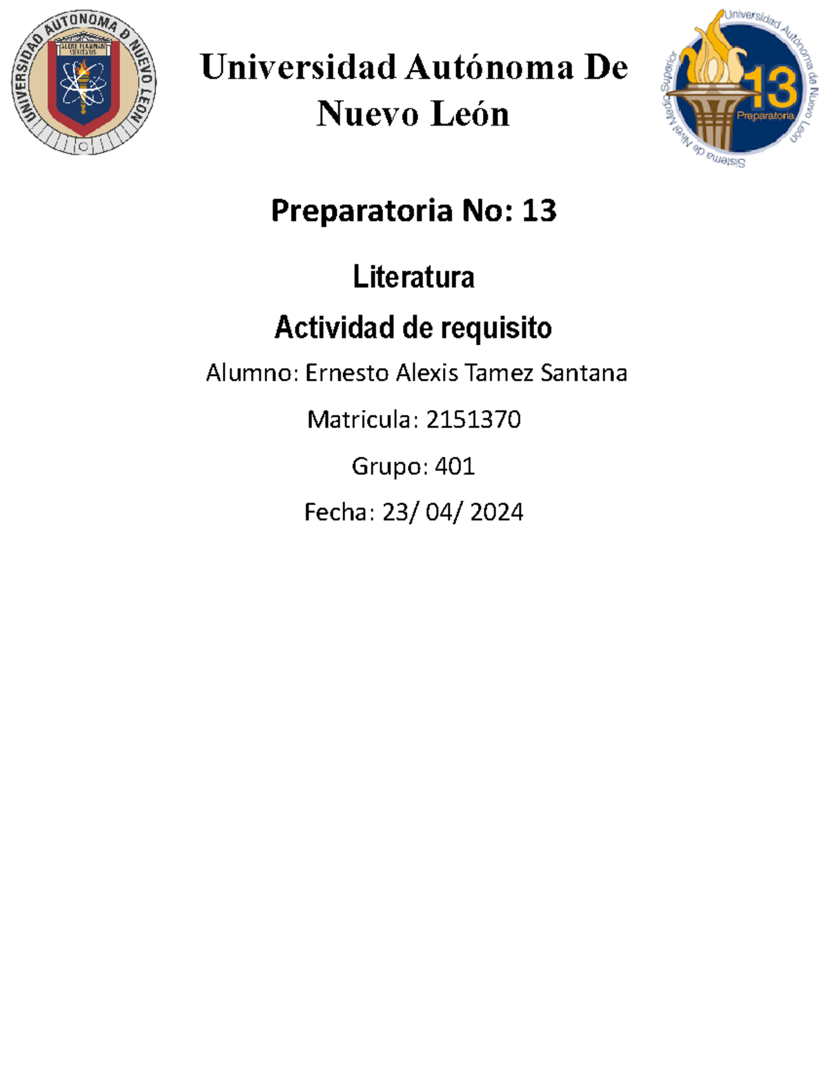 EATS AR3 Etapa 3 Literatura Alumno Ernesto Alexis Tamez Santana Matricula 2151370 Grupo 401