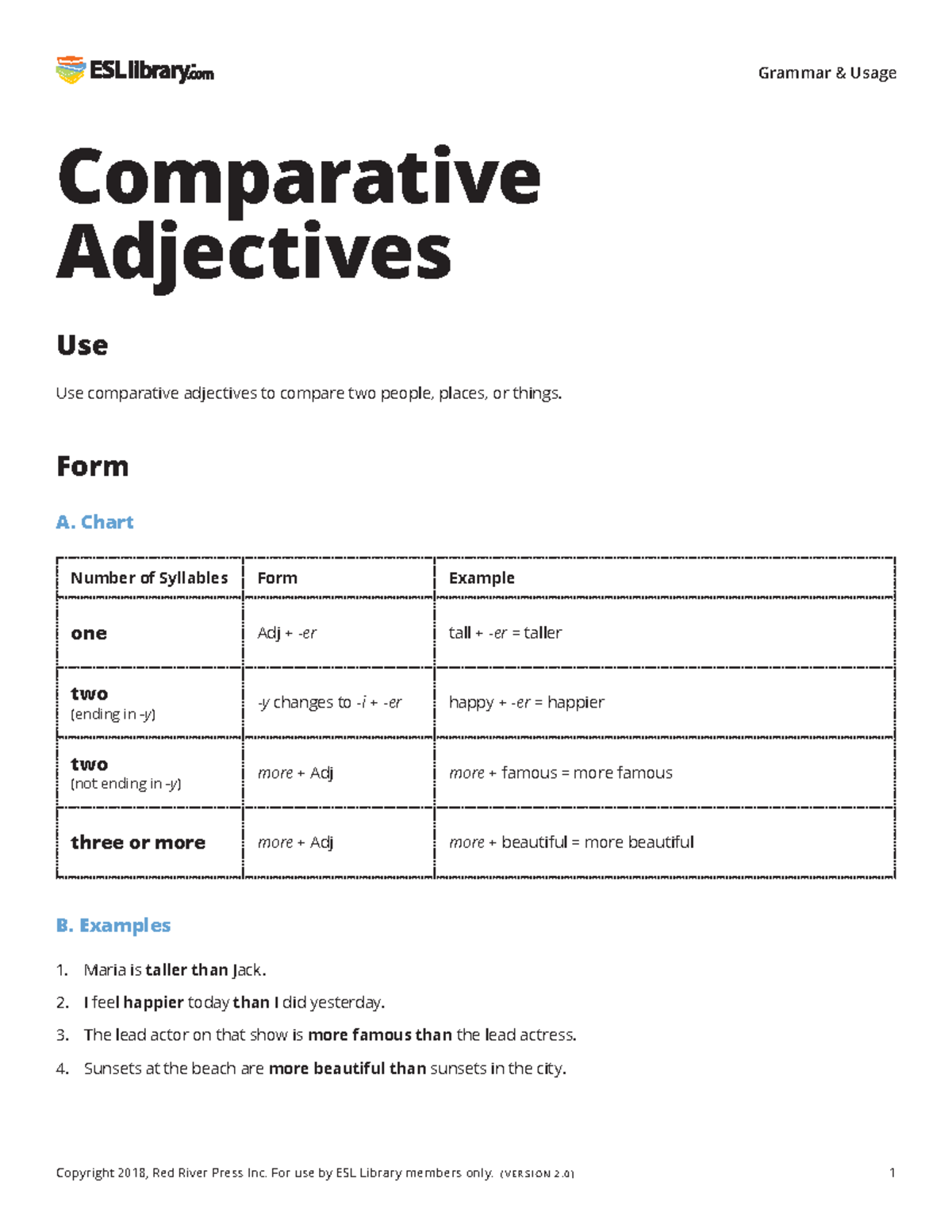 103 Comparative-Adjectives Can - Copyright 2018, Red River Press Inc ...