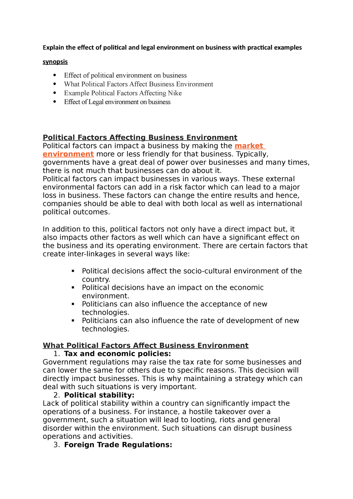 effect-of-political-and-legal-environment-on-business-by-ridhima-explain-the-effect-of