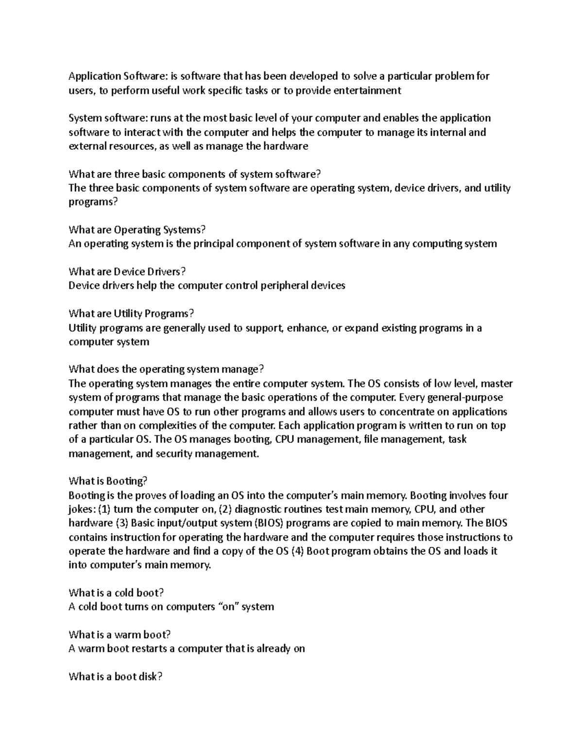 Fundamentals of Information Technology Ch 3 Notes - Application ...