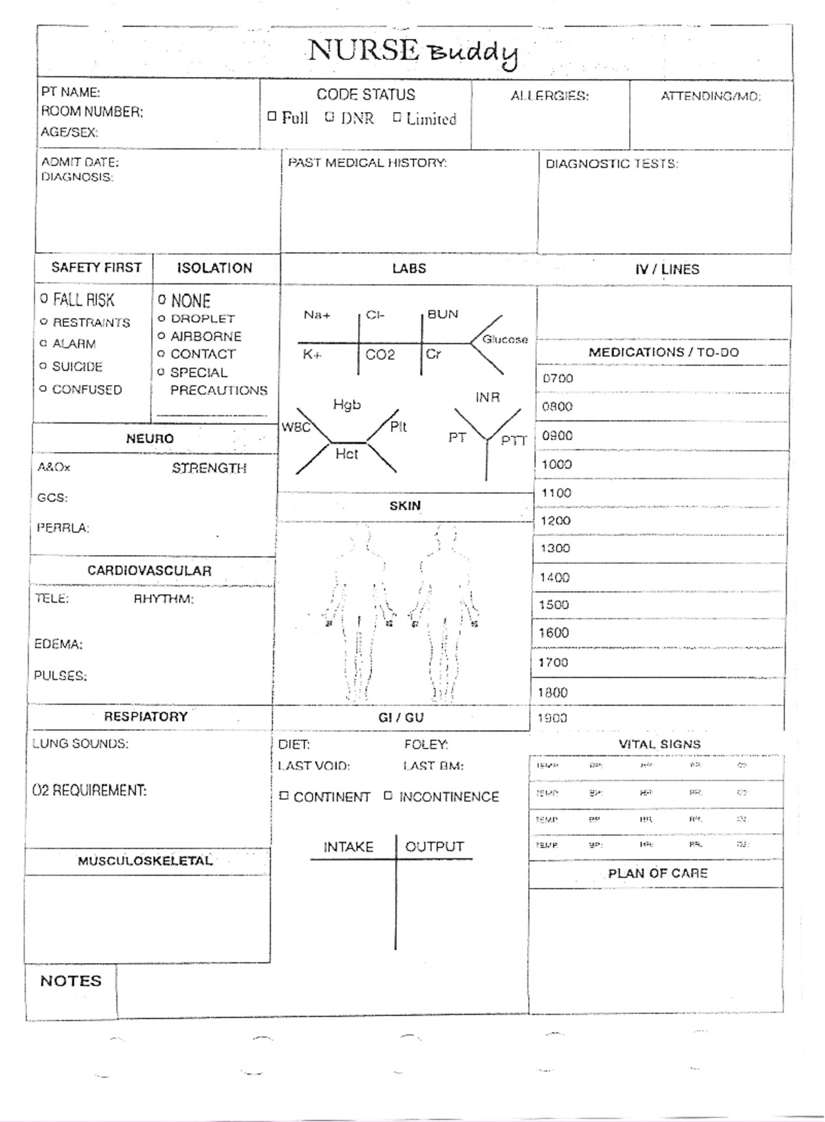 Nurse buddy template - NUR 335 - Studocu