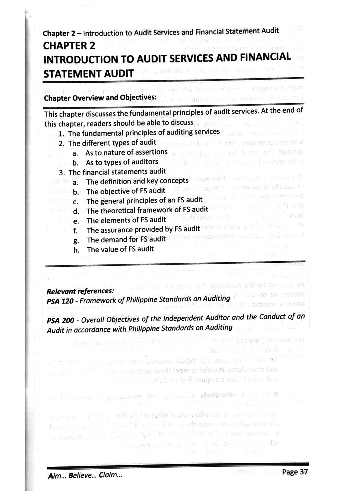 Chapter 2 - Auditing 1 - Business Administration 2 - Studocu