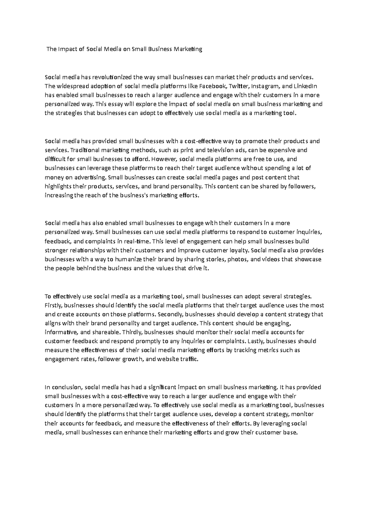 Dokumen (140) - The Impact of Social Media on Small Business Marketing ...