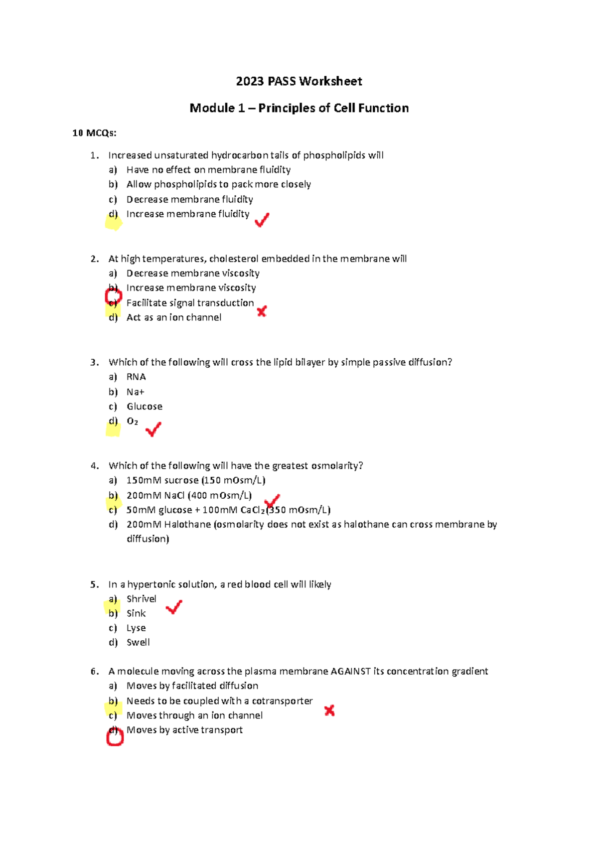 2023 M1 PASS Worksheet - 2023 PASS Worksheet Module 1 – Principles of ...