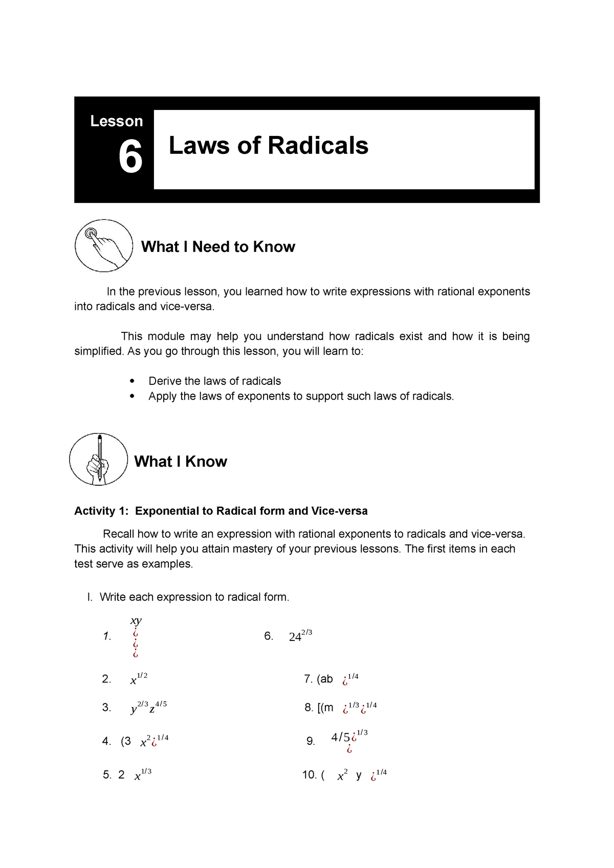 assignment 2 law of radicals quizlet