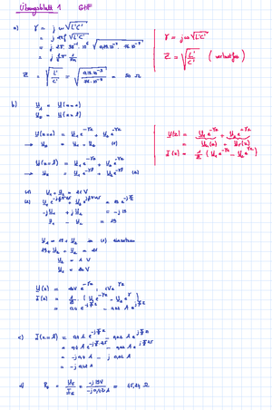 GHF Übungsblatt 06 Grundlagen der Hochfrequenztechnik Studocu
