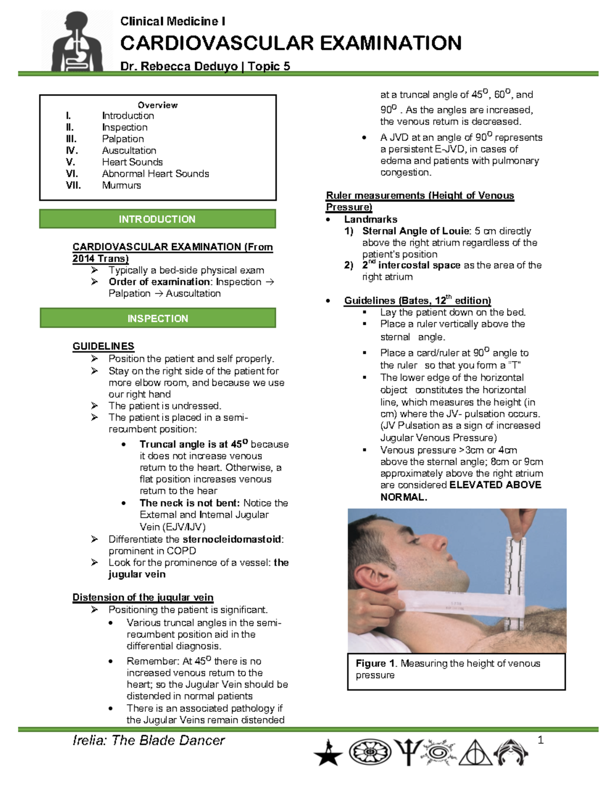 Cardiovascular-Examination-IBD - 1 CARDIOVASCULAR EXAMINATION Dr ...