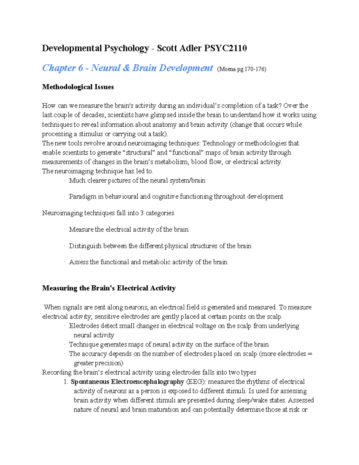 Developmental Psychology Book summary chapter 6,7,8,9,11,12 ...