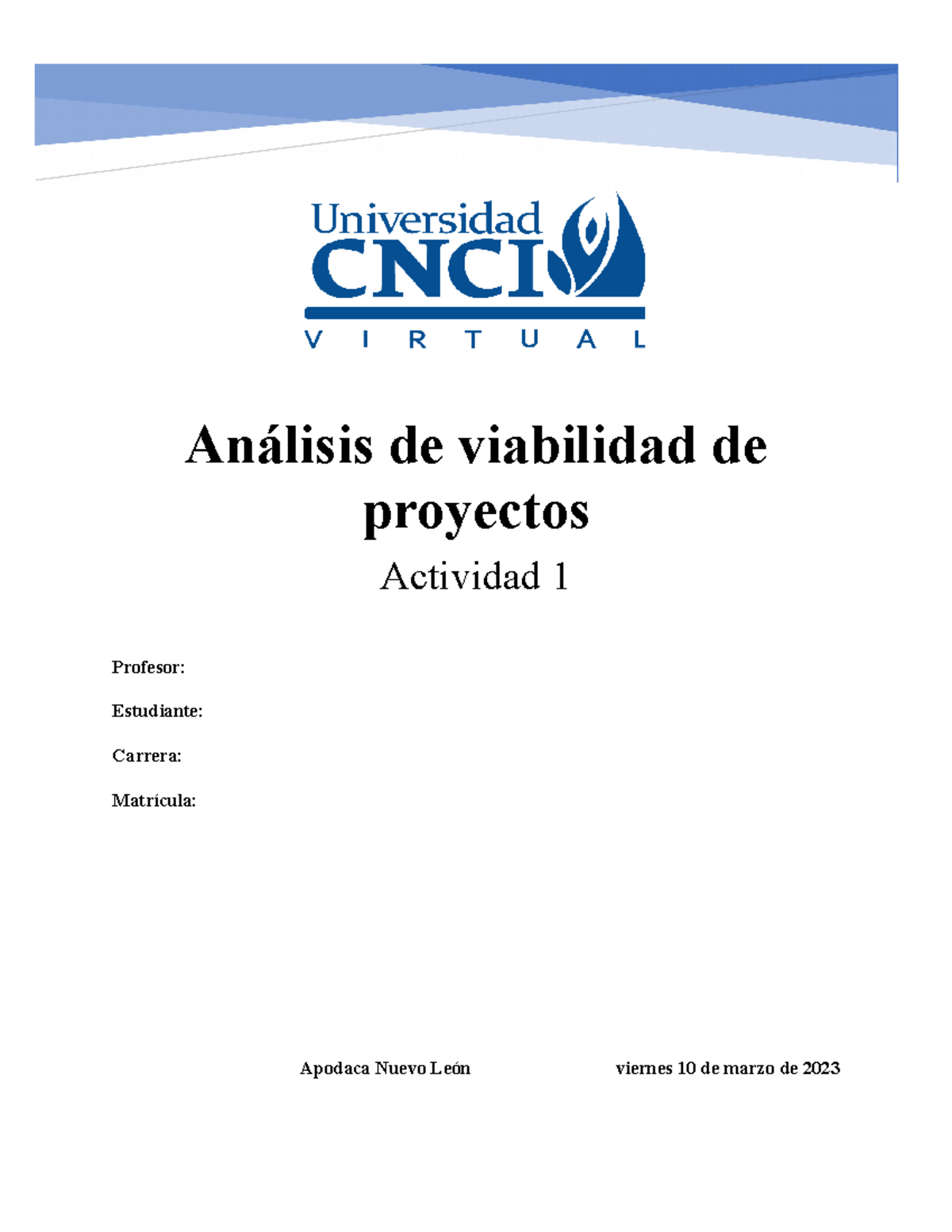 Actividad 1 Analisis De Viabilidad De Proyectos - Análisis De ...