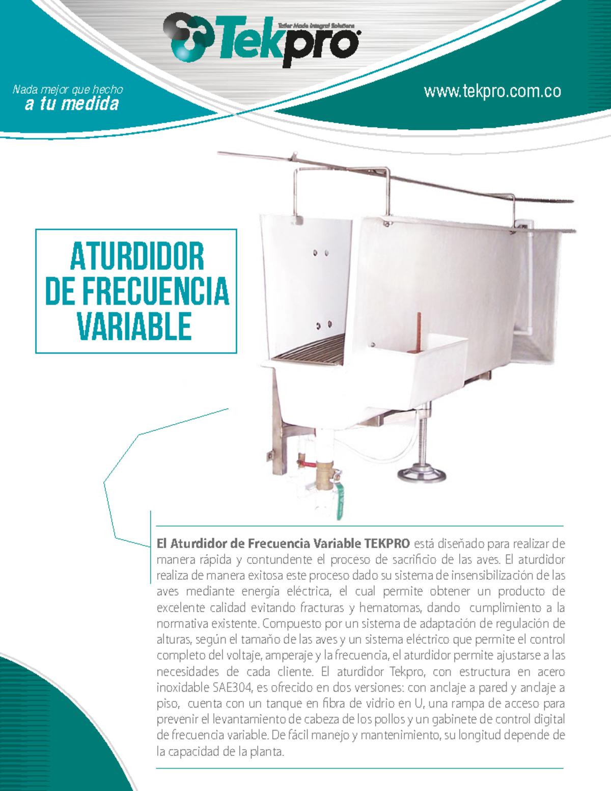 Ficha 1 - El Aturdidor de Frecuencia Variable TEKPRO está diseñado para ...