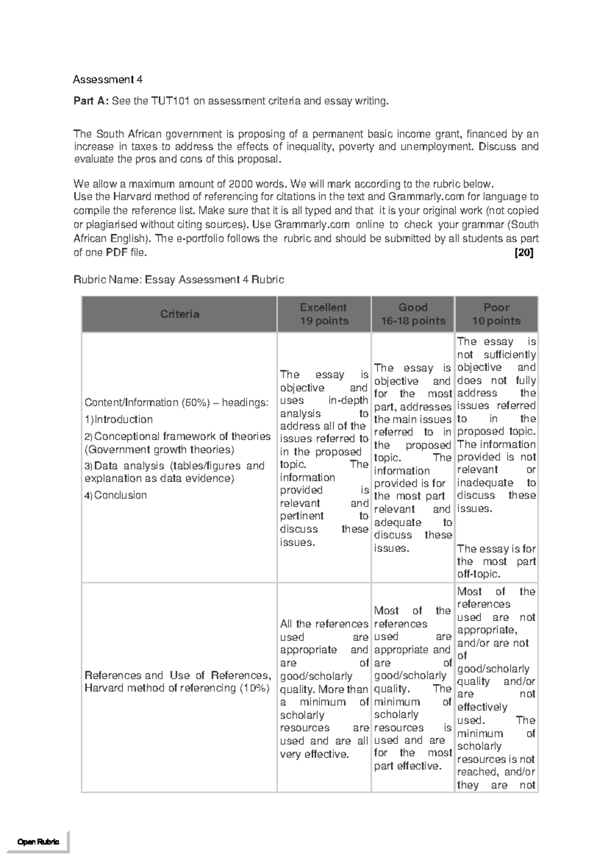 Assessment 4 2023 2 Assignment 4 Assessment 4 Part A See The Tut101 On Assessment Criteria 4671