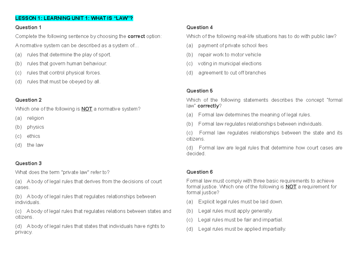 Lesson 1 lecture slide for ILW1501 2021 - LESSON 1: LEARNING UNIT 1 ...