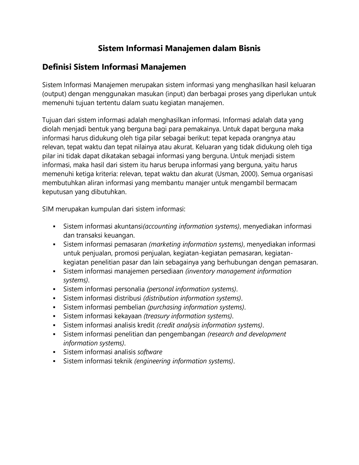 Sistem Informasi Manajemen Dalam Bisnis - Sistem Informasi Manajemen ...