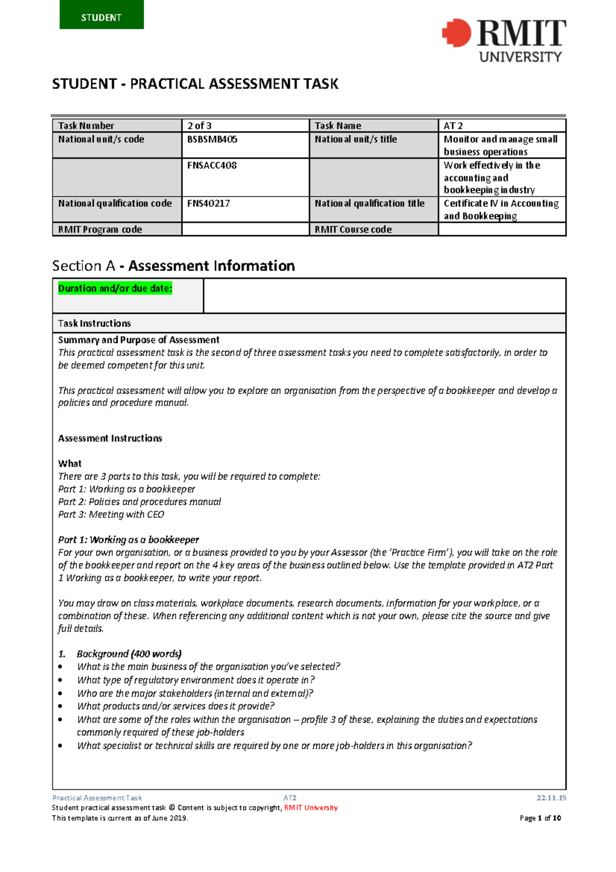 AT2 student-practical-assessment-task 2 - Practical Assessment Task AT ...