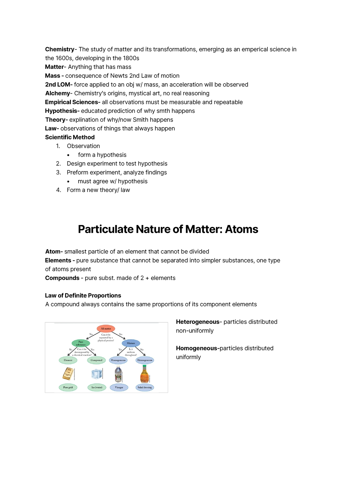 Chapter 1 - Particulate Nature Of Matter: Atoms, Properties Of Pure ...